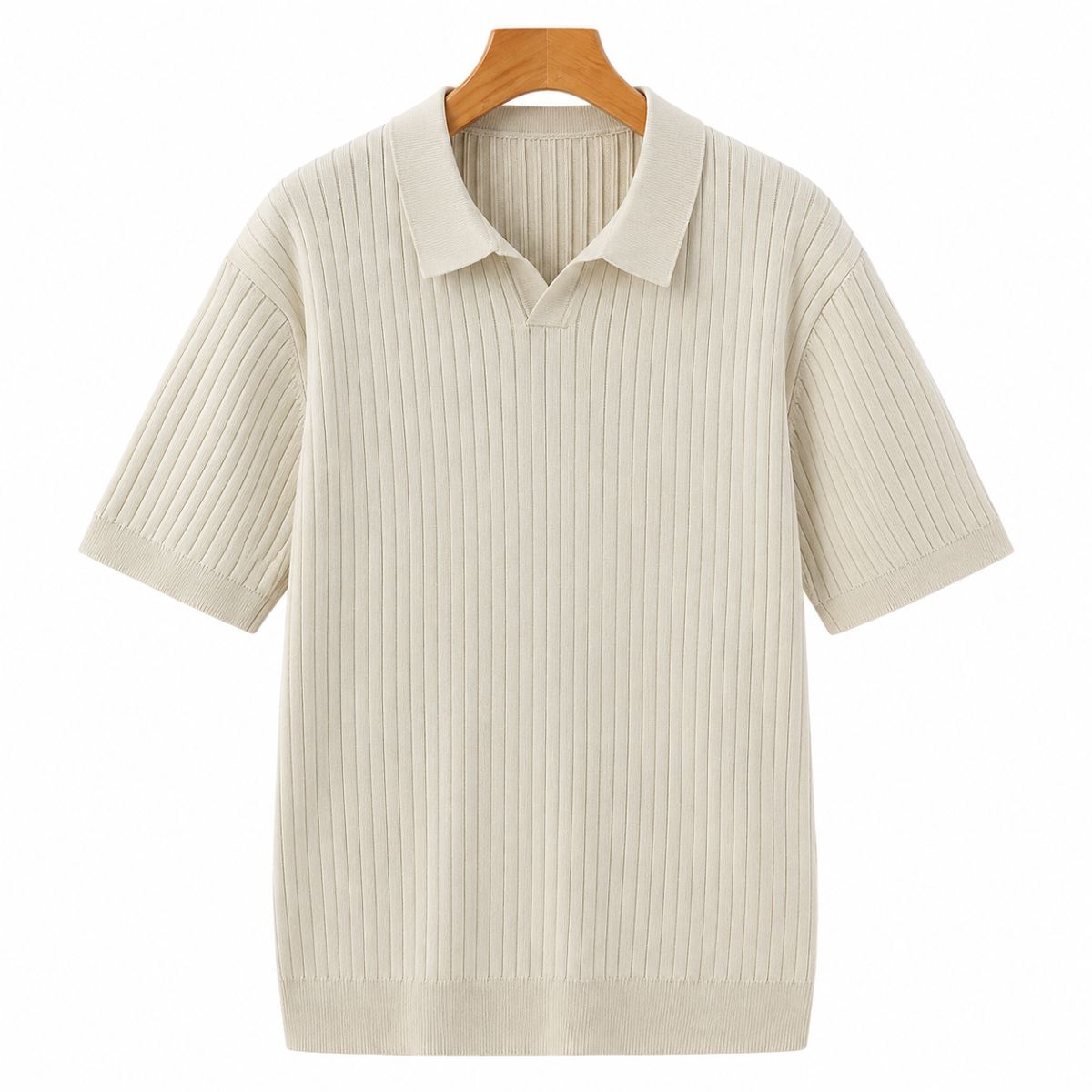 Premium Geripptes Polo