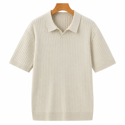 Premium Geripptes Polo
