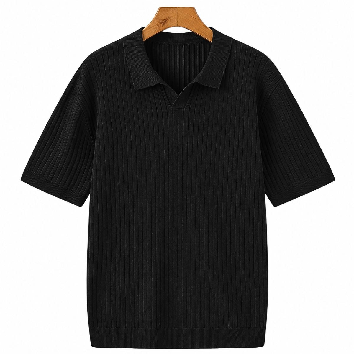 Premium Geripptes Polo