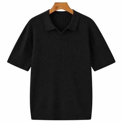 Premium Geripptes Polo