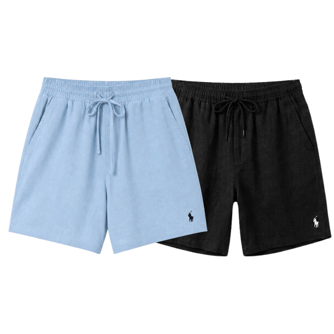 Set mit 2 Leinen-Shorts