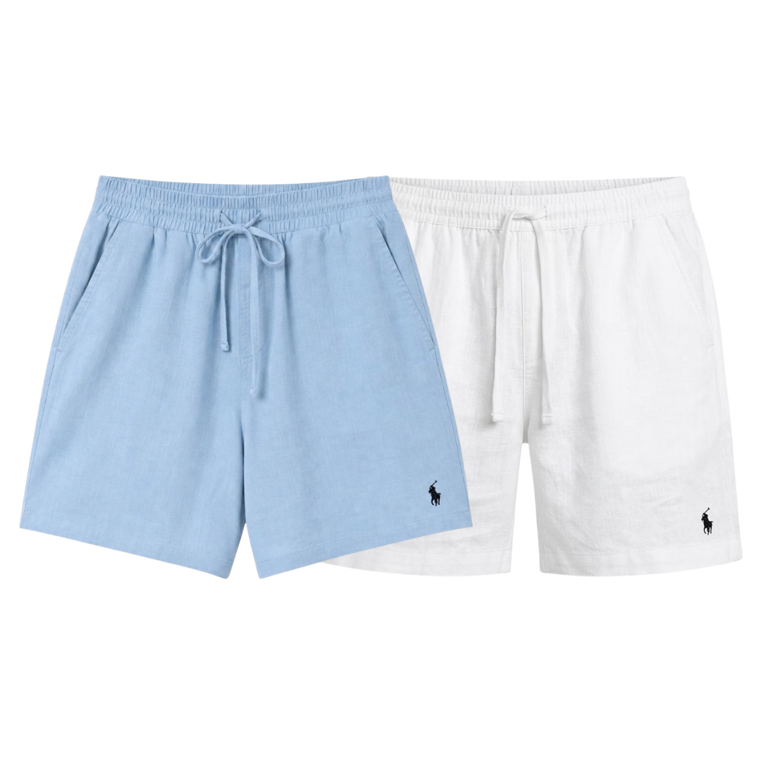 Set mit 2 Leinen-Shorts