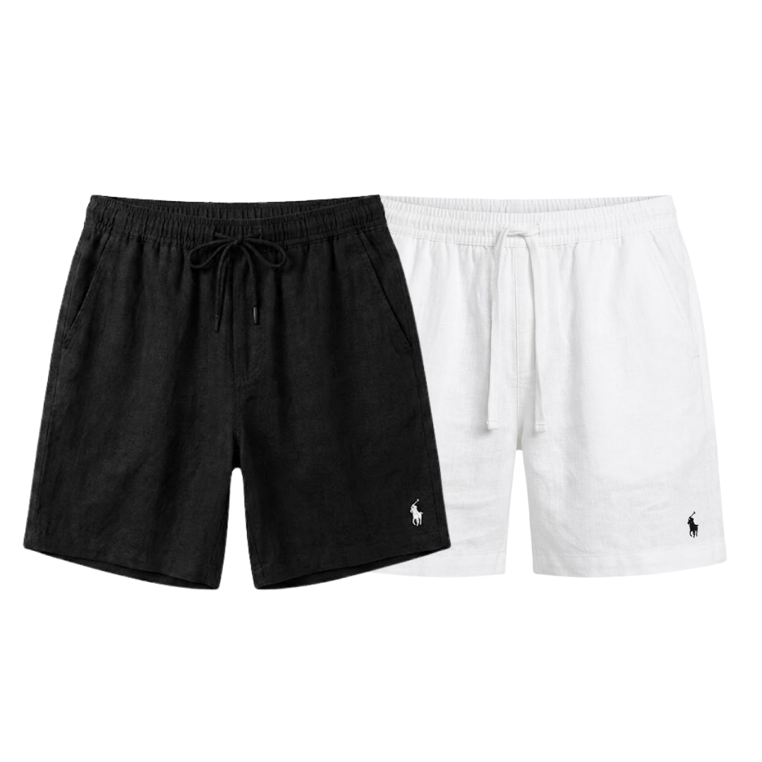 Set mit 2 Leinen-Shorts