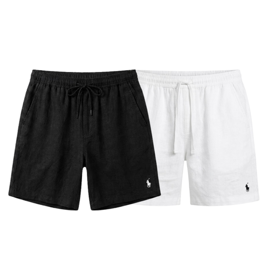 Set mit 2 Leinen-Shorts