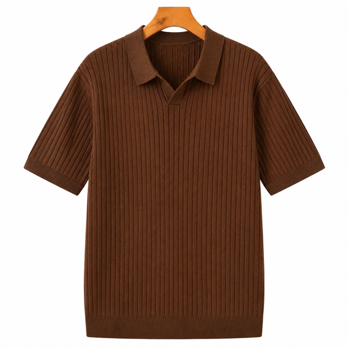 Premium Geripptes Polo