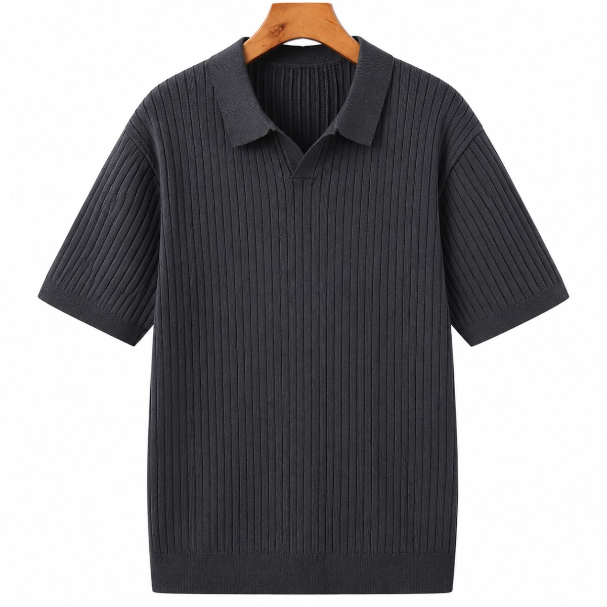 Premium Geripptes Polo