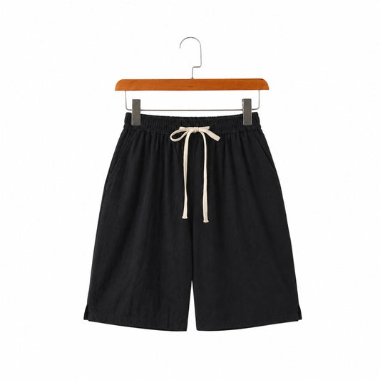 Solvane - Leinen-Shorts mit Kordelzug