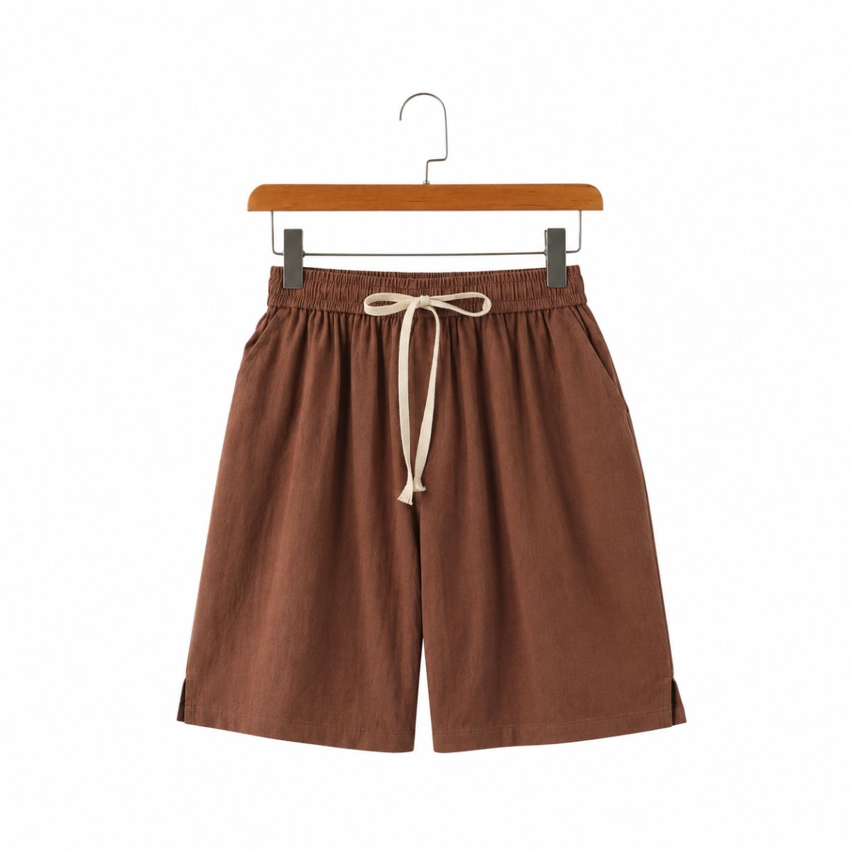 Solvane - Leinen-Shorts mit Kordelzug