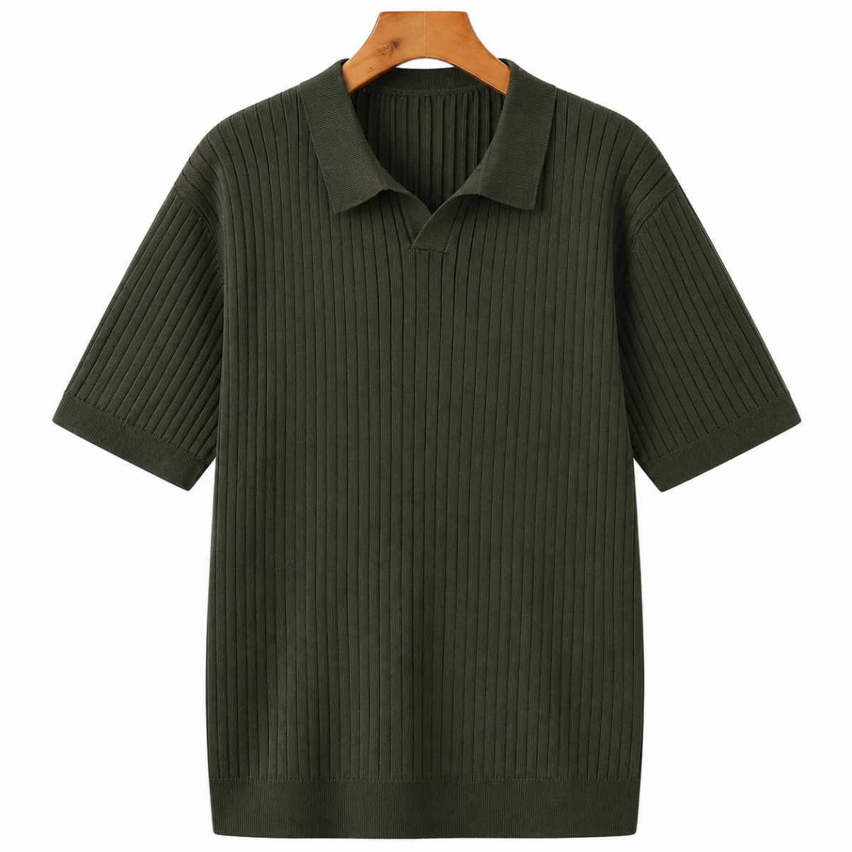 Premium Geripptes Polo