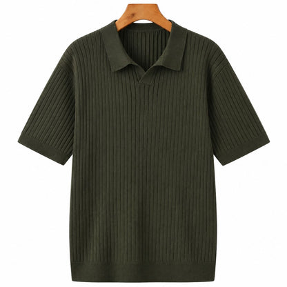 Premium Geripptes Polo