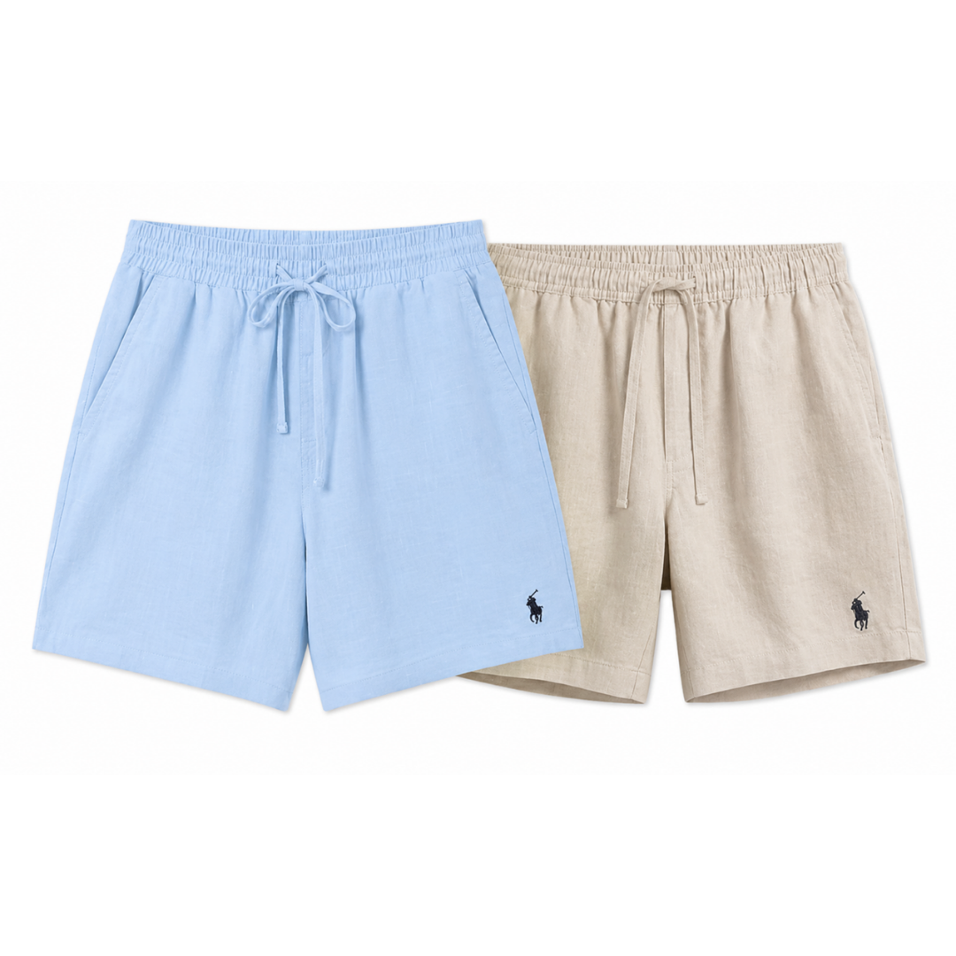 Set mit 2 Leinen-Shorts