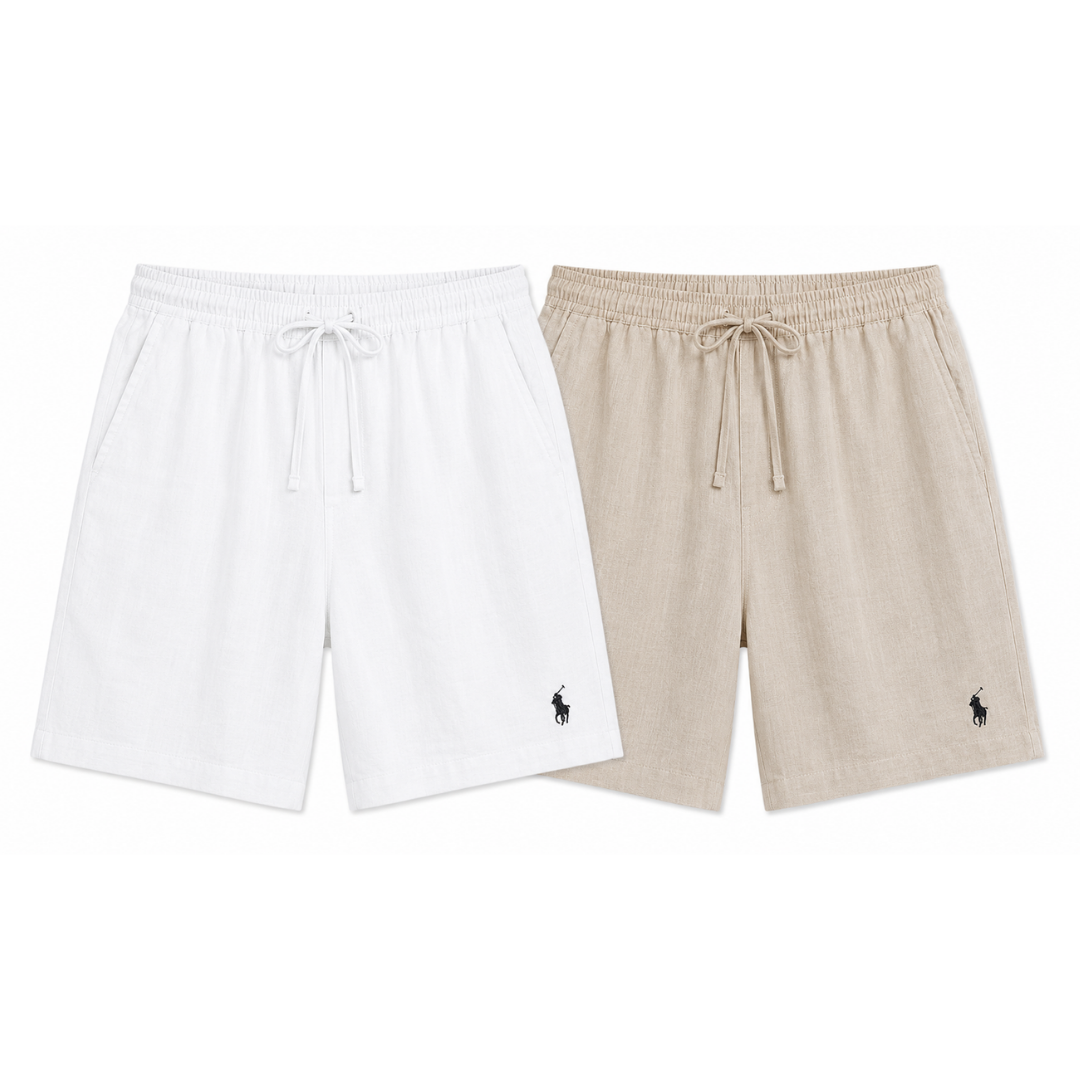 Set mit 2 Leinen-Shorts