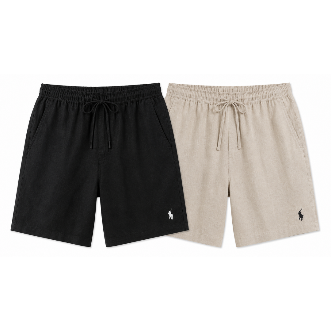 Set mit 2 Leinen-Shorts